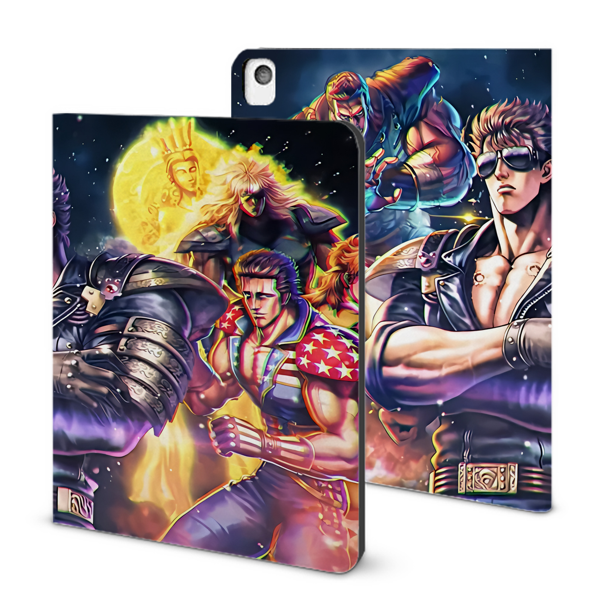 （画像用） 北斗の拳 Fist of the North Star IPadケース ペンホルダー付き ブックスタイルデザイン
